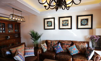 氣質美觀沙發背景墻貼畫設計效果圖